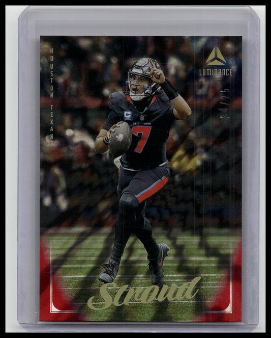 2025 Luminance Football C.J. STROUD SSP Red Vertical #'d 24/25 Houston Texans #60