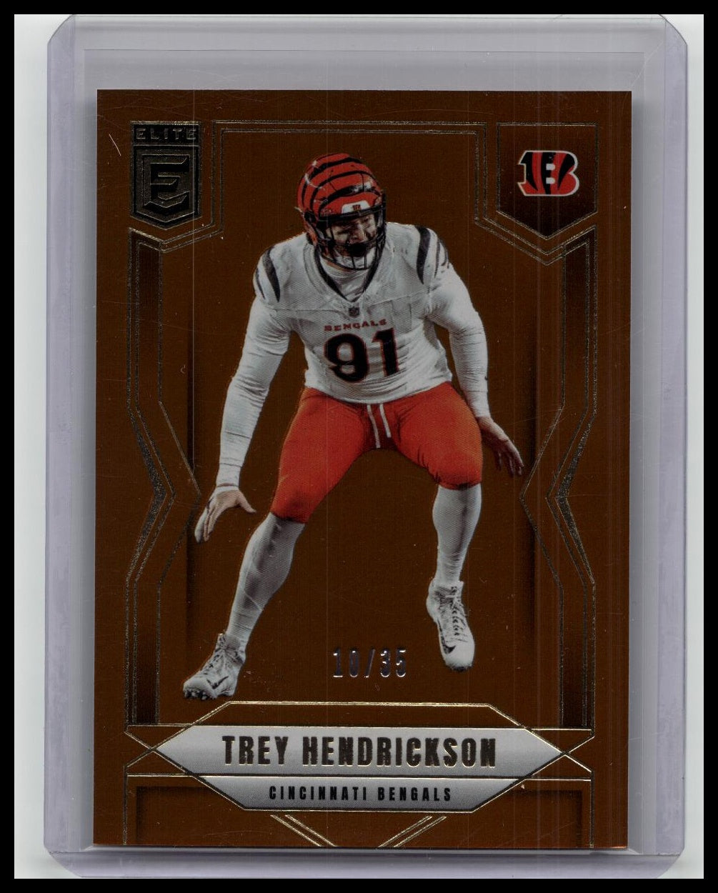 2025 Panini Donruss Elite Bronze Foil Trey Hendrickson Cincinnati Bengals /35