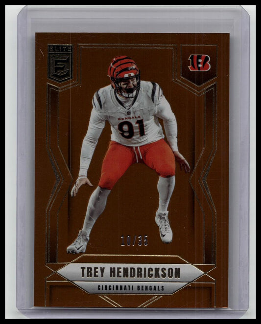 2025 Panini Donruss Elite Bronze Foil Trey Hendrickson Cincinnati Bengals /35