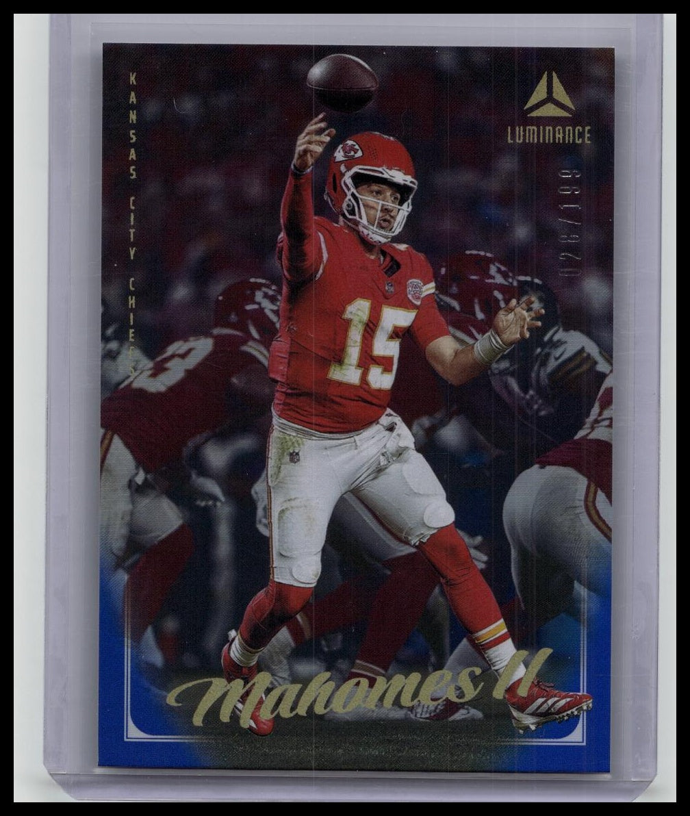 PATRICK MAHOMES 2025 Luminance BLUE /199 Parallel Kansas City Chiefs #55 SP