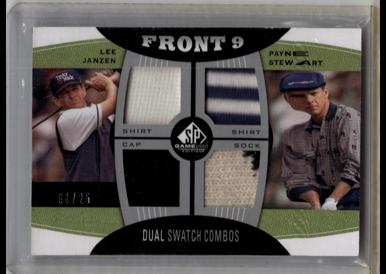 2012 SP Game Used Front 9 Fabric Dual Swatch Payne Stewart Lee Janzen /25 MEM
