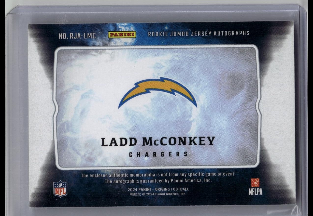 LADD MCCONKEY 2024 ORIGINS RPA ROOKIE PATCH AUTOGRAPH CHARGERS RC AUTO