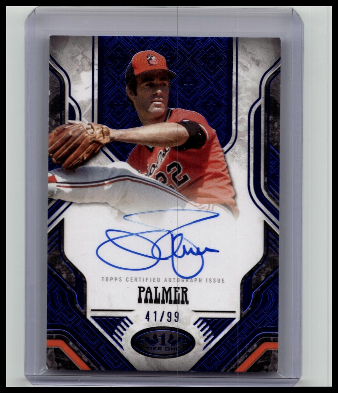 2025 Topps Tier One Prime Performers Jim Palmer Blue Foil Auto /99
