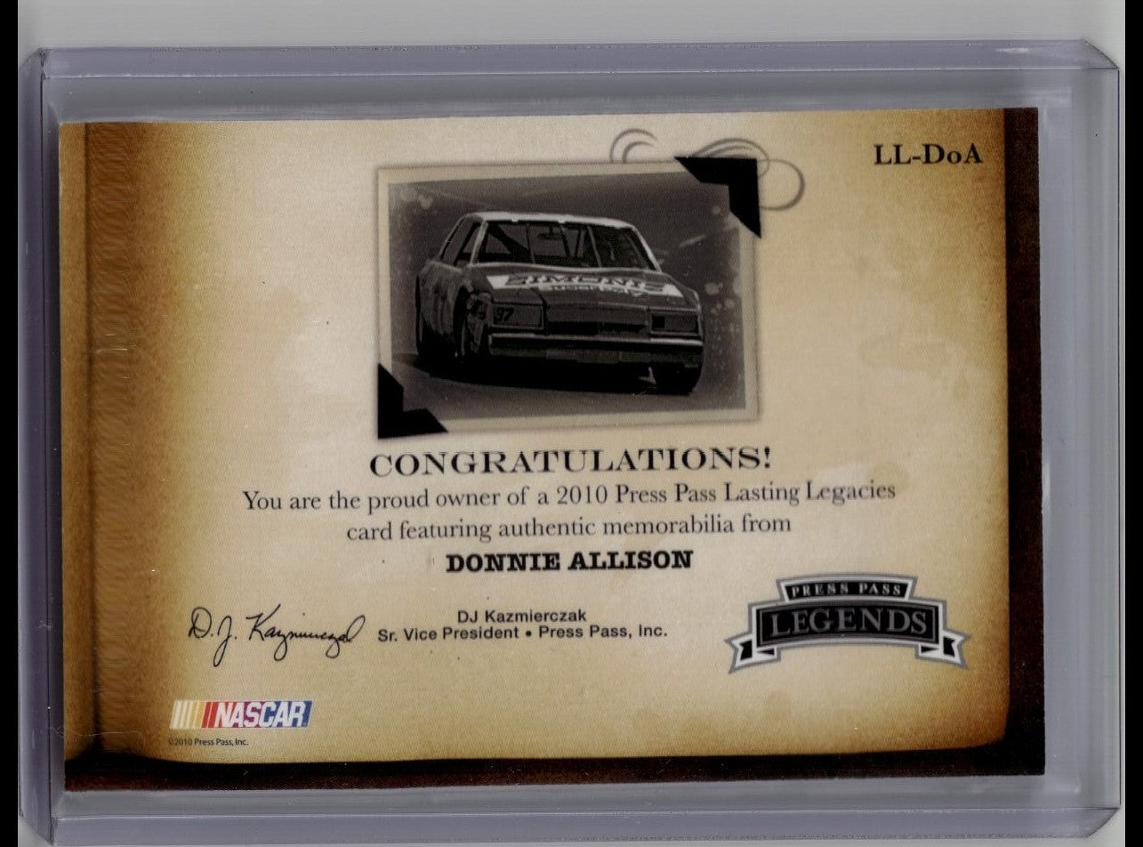 2010 Press Pass Legends Donnie Allison Lasting Legacies Fire Suit /175