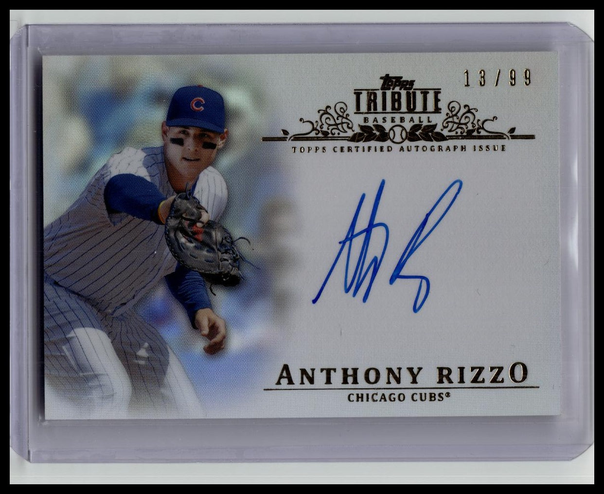 2013 Topps Tribute Anthony Rizzo On Card Auto /99