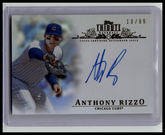 2013 Topps Tribute Anthony Rizzo On Card Auto /99