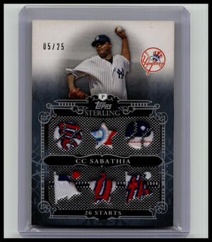 2010 Topps Sterling CC Sabathia Tag Patch Relic GAME USED /25