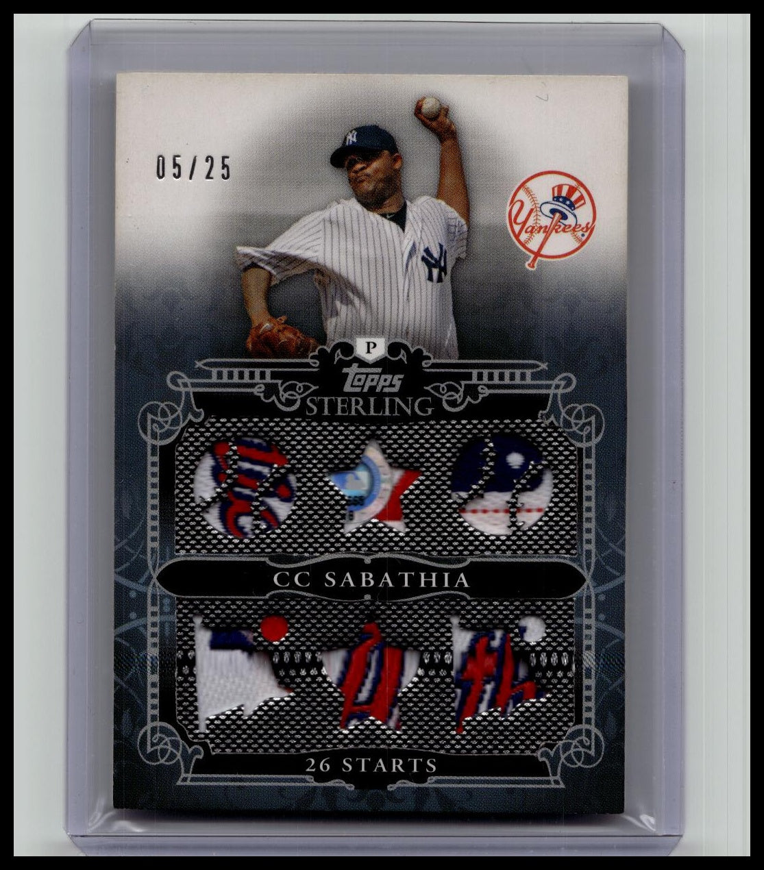 2010 Topps Sterling CC Sabathia Tag Patch Relic GAME USED /25