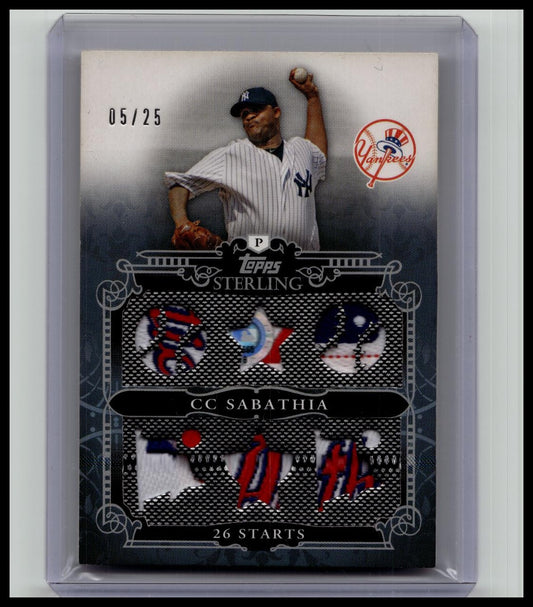 2010 Topps Sterling CC Sabathia Tag Patch Relic GAME USED /25