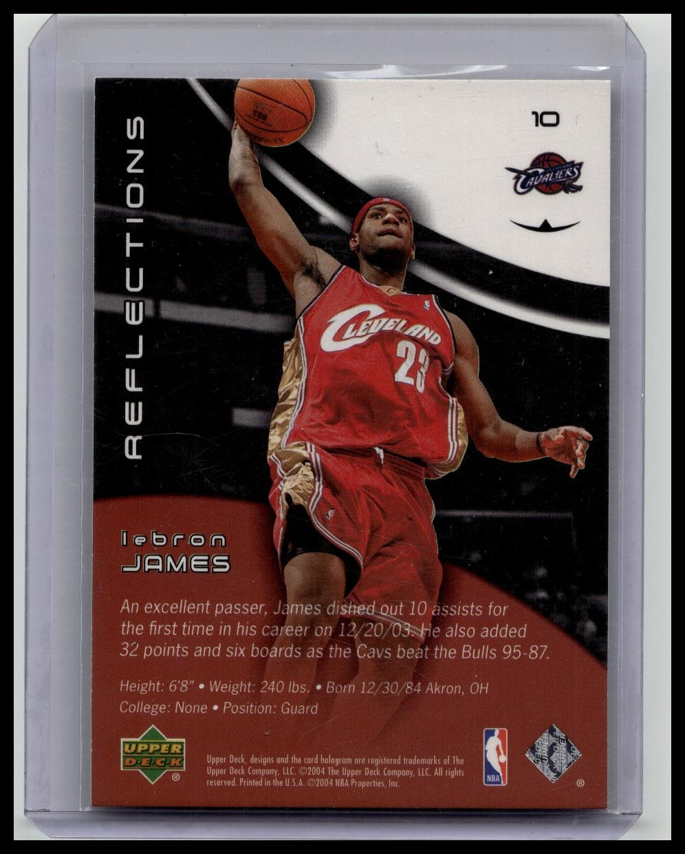 2003-04 Upper Deck Triple Dimensions - Reflections LeBron James #10 (RC) *Damage