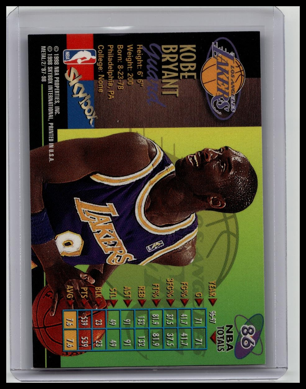 1997-98 Metal Universe Championship Preview - Kobe Bryant #86