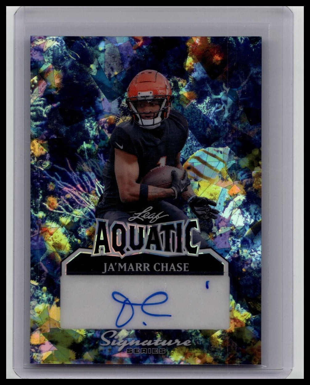 2025 LEAF SIGNATURE SERIES AQUATIC SP AUTO 1/1 JA'MARR CHASE BENGALS