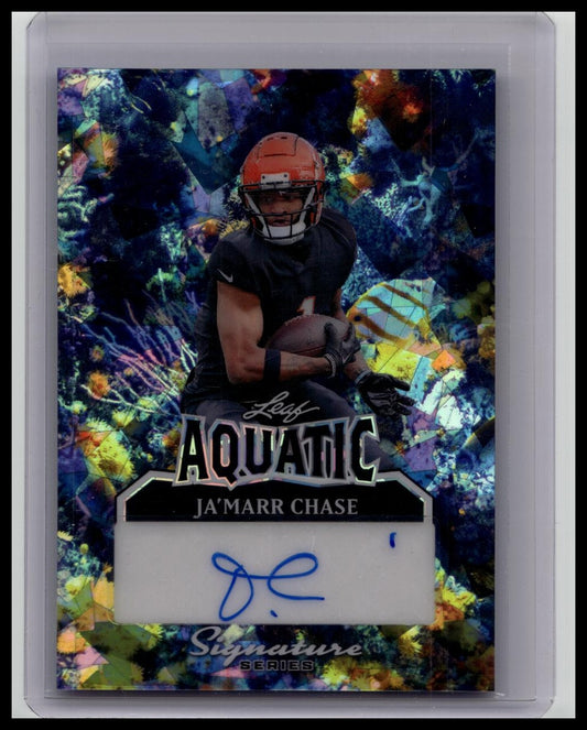 2025 LEAF SIGNATURE SERIES AQUATIC SP AUTO 1/1 JA'MARR CHASE BENGALS