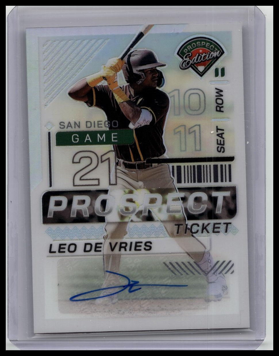2024 Panini Prospect Edition Leo De Vries Holo Signatures Silver Auto #25