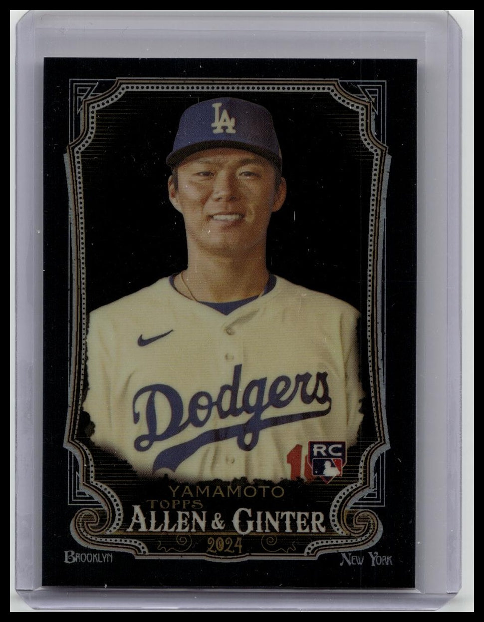 2024 Topps Allen & Ginter X Yoshinobu Yamamoto BLACK CHROME Refractor 201 RC SSP