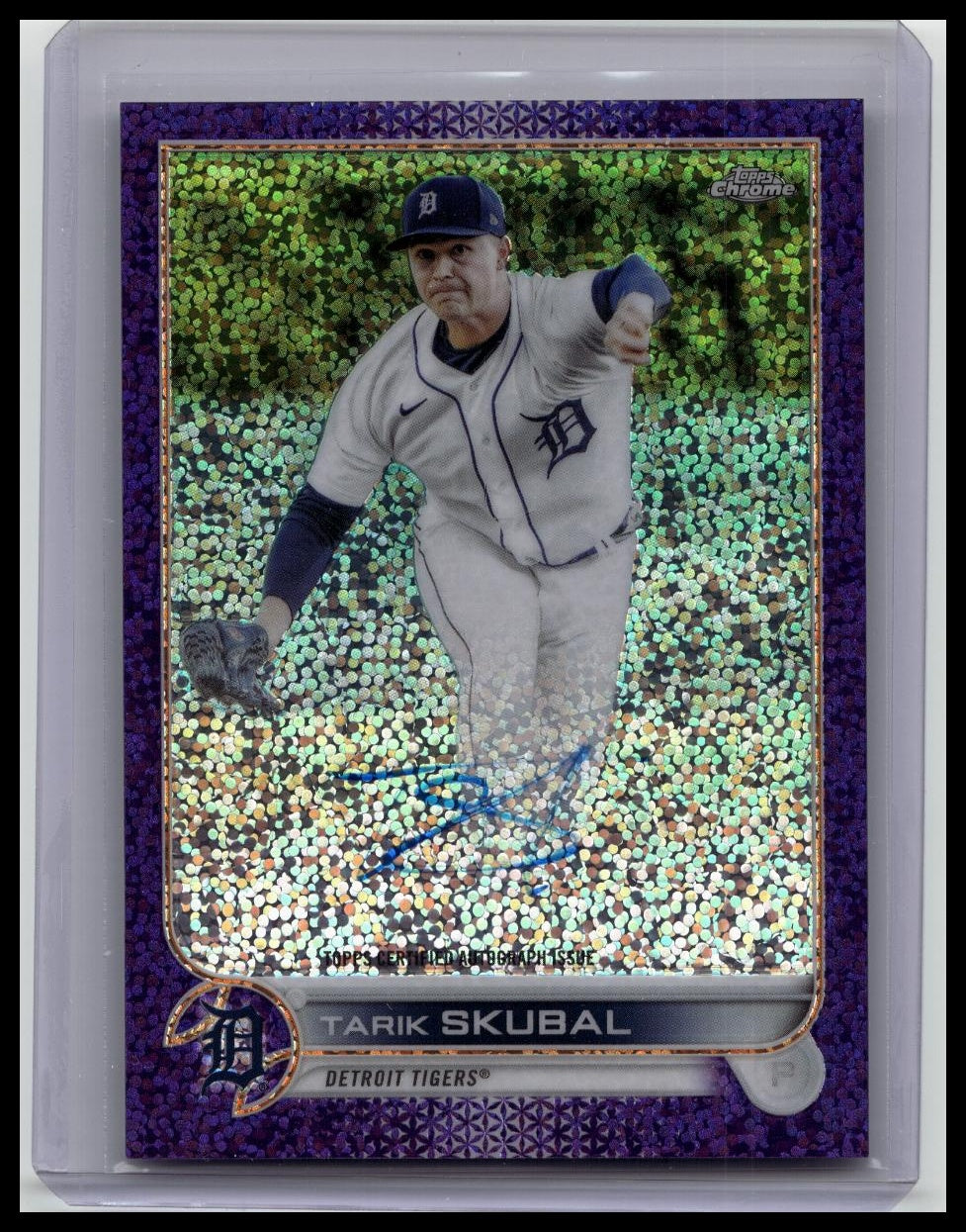 2022 TOPPS CHROME TARIK SKUBAL AUTOGRAPH PURPLE SPECKLE REFRACTOR #ED /299 AUTO