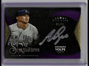 2024 Topps Five Star Anthony Volpe Silver Signatures Auto /25 Yankees
