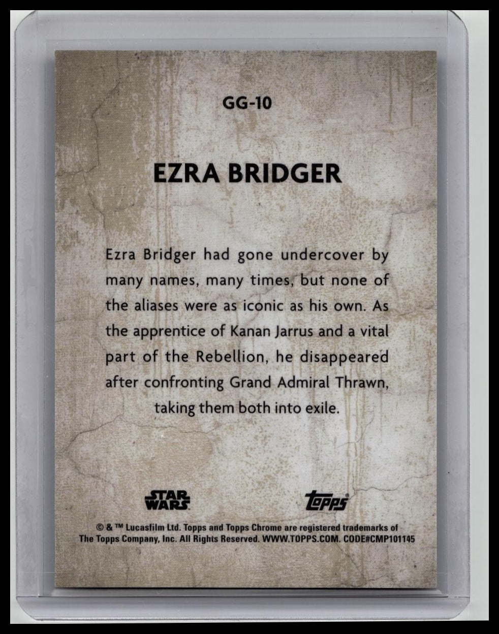 Ezra Bridger GG-10 Topps 2025 Star Wars Chrome Graffiti Case Hit SSP
