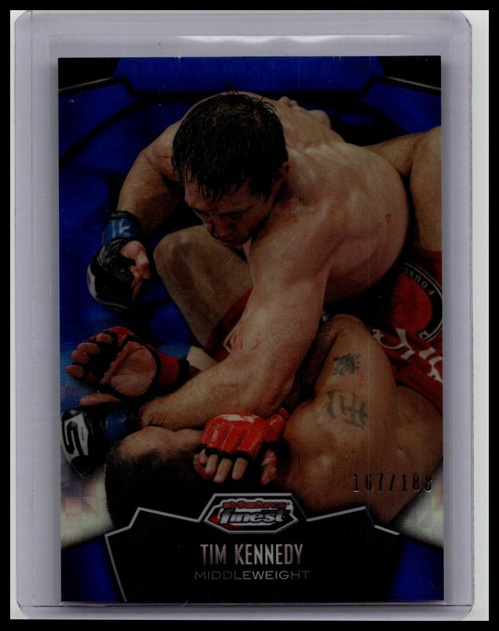 2012 Topps Finest UFC Blue X-Fractor Tim Kennedy /188