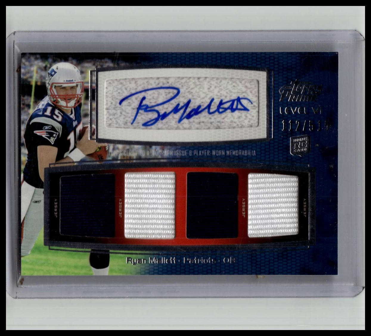 2011 Topps Prime Level VI Rookie Patch Auto Ryan Mallett RPA /515