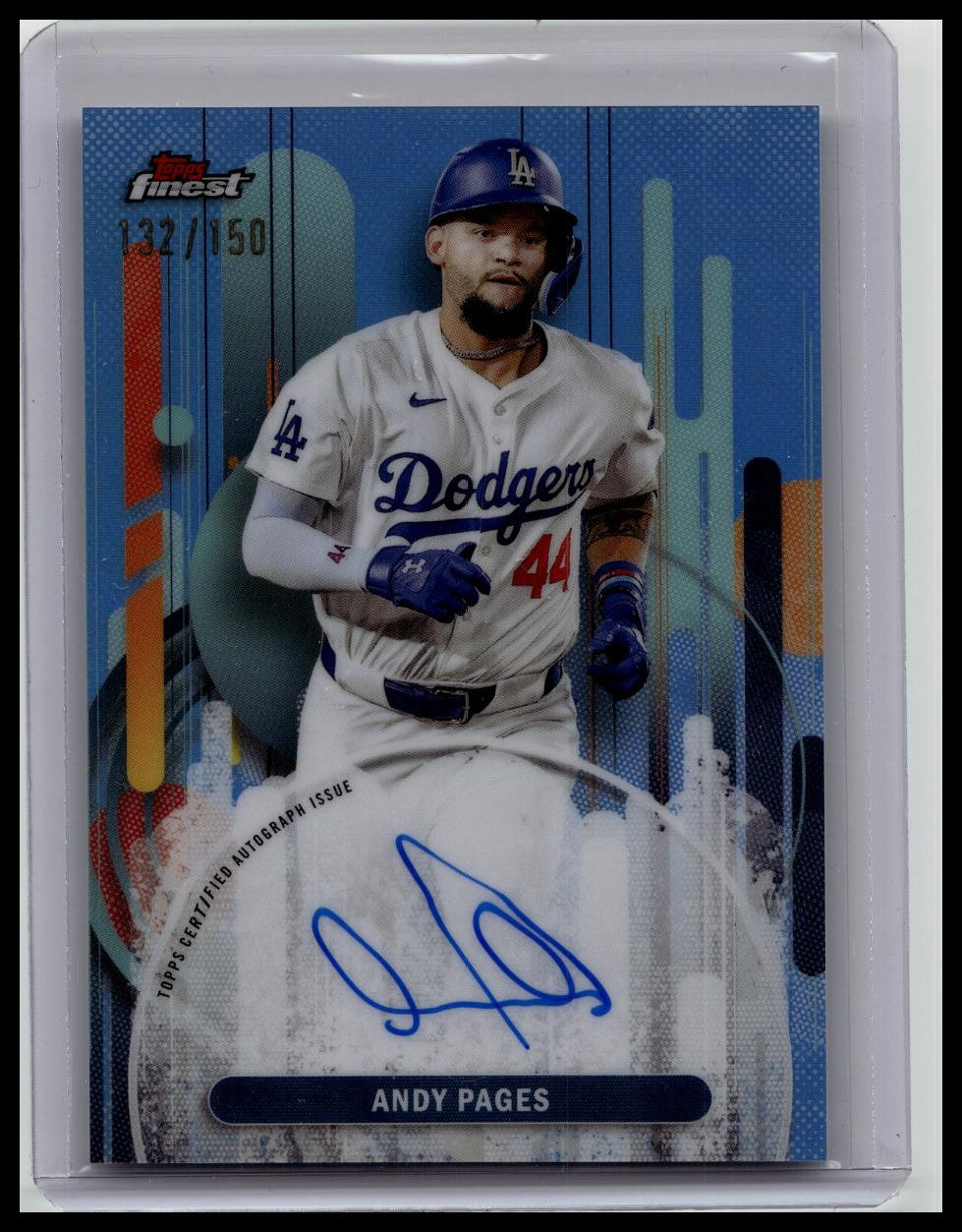2025 Topps Finest Andy Pages Sky Blue Refractor Auto /150