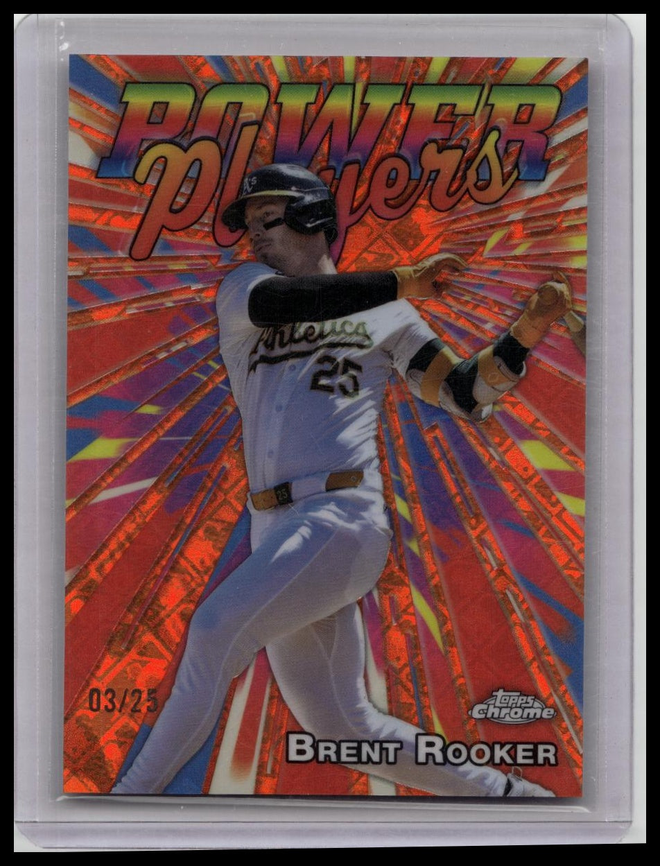 2025 Topps Chrome Brent Rooker PP-3 Power Players /25 Orange