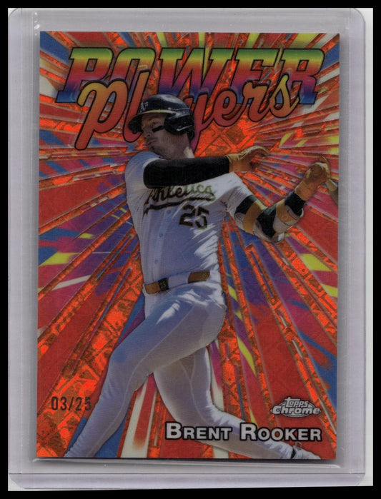 2025 Topps Chrome Brent Rooker PP-3 Power Players /25 Orange