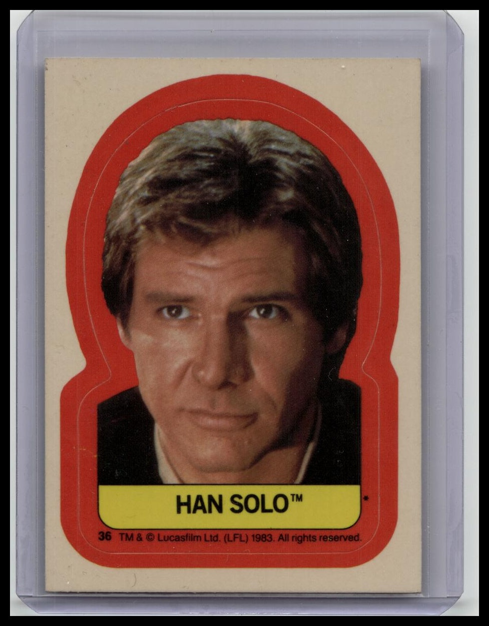 1983 Star Wars Return of Jedi Stickers Set-Break # 36 Han Solo