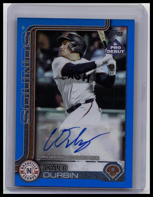 2025 Topps Pro Debut Blue Auto /150 Caleb Durbin #PD-160 Nashville Sounds