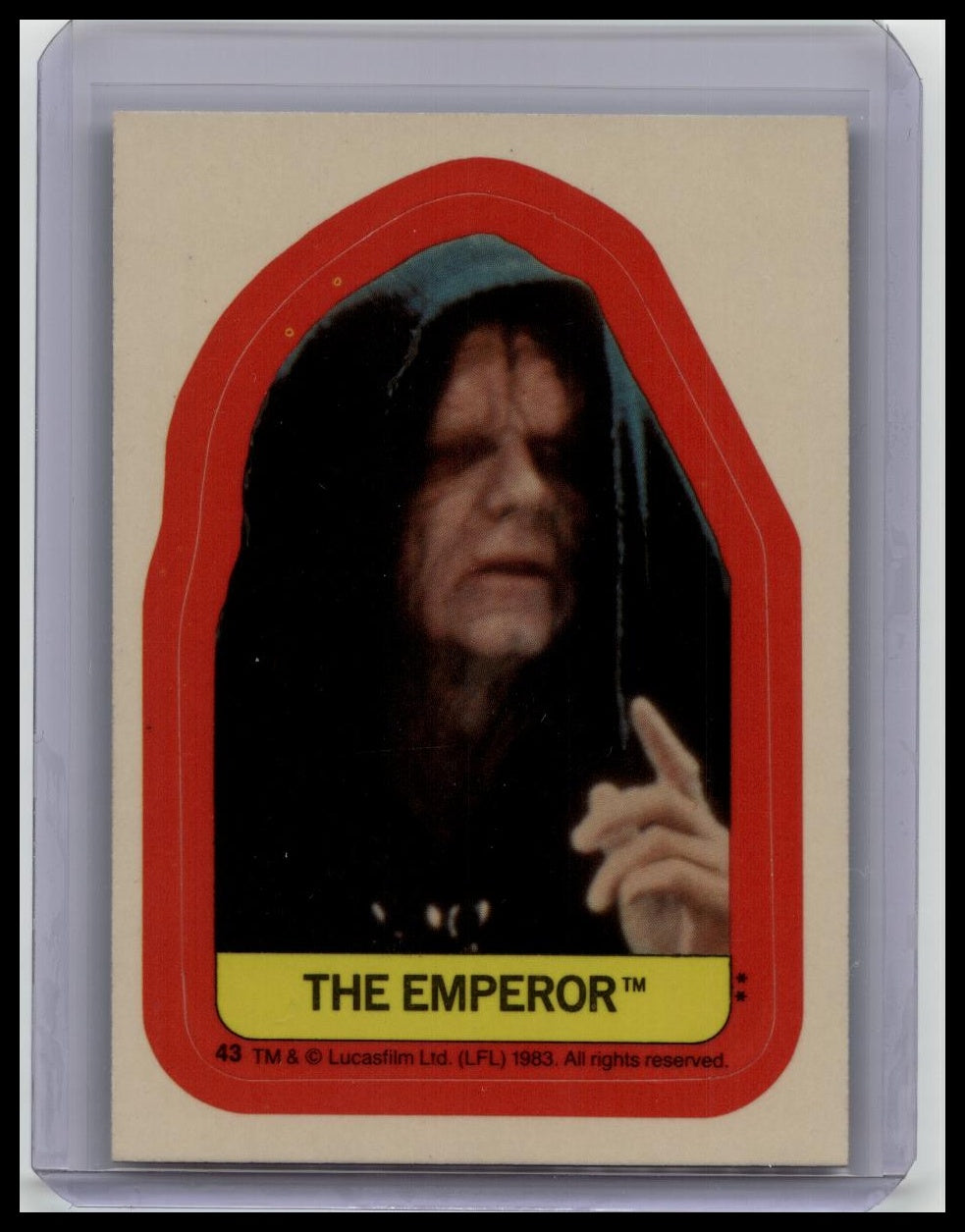 1983 Topps Star Wars Return of the Jedi Series 2 The Emperor Sticker