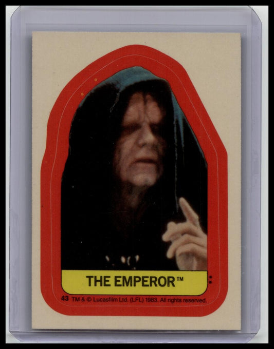 1983 Topps Star Wars Return of the Jedi Series 2 The Emperor Sticker