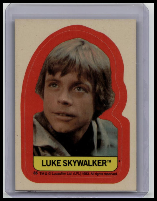 1983 Star Wars Return of Jedi Stickers Set-Break # 35 Luke Skywalker