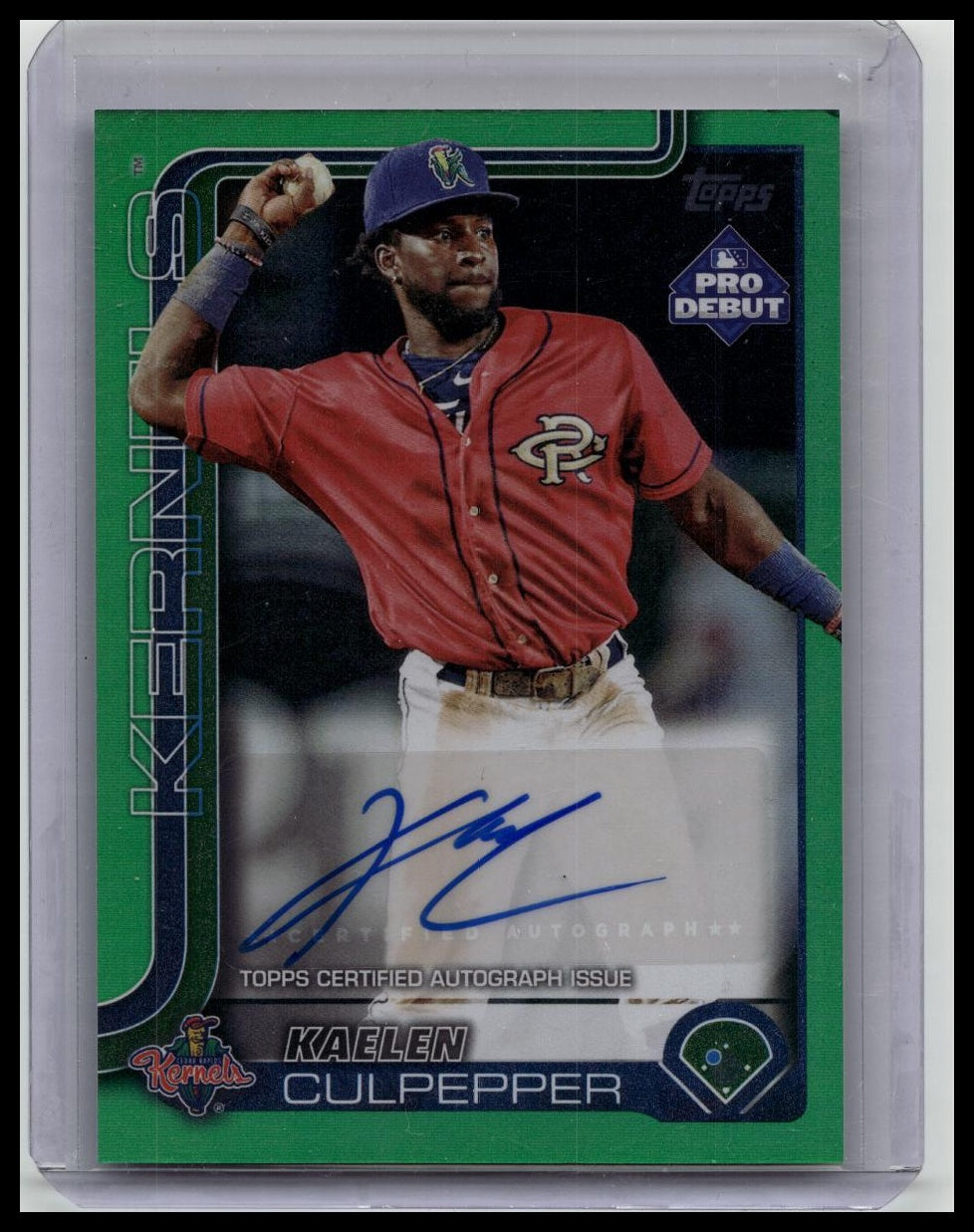 2025 Topps Pro Debut Kaelen Culpepper Auto Green /99 Minnesota Twins