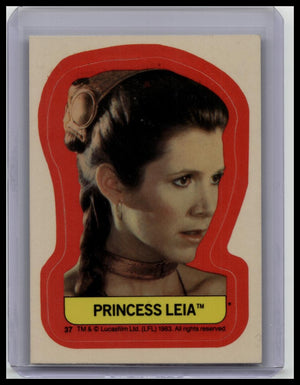 1983 Topps Return of the Jedi Sticker #37 Princess Leia ( Slave )