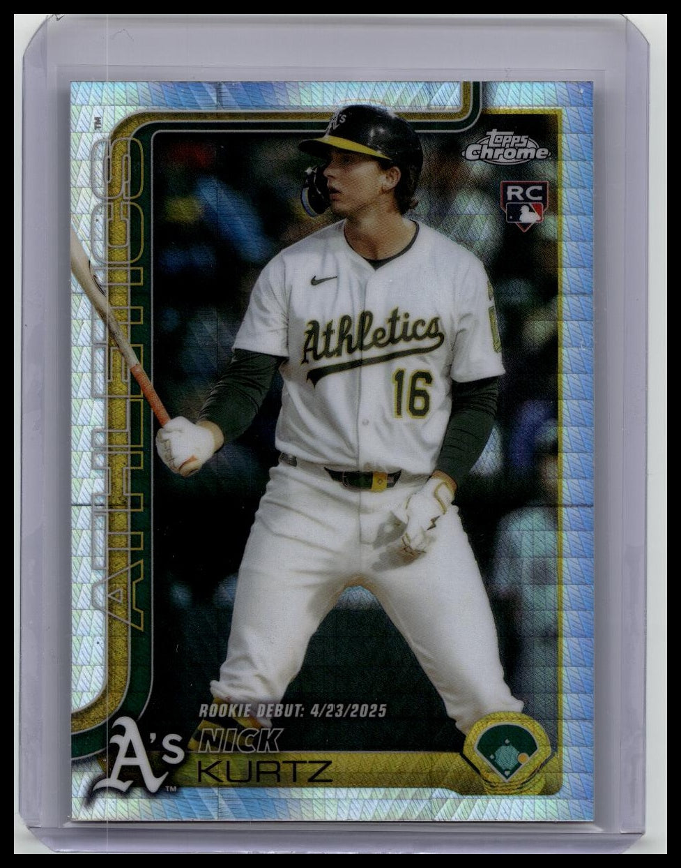 2025 Topps Chrome Update Nick Kurtz Rookie Prizm Refractor