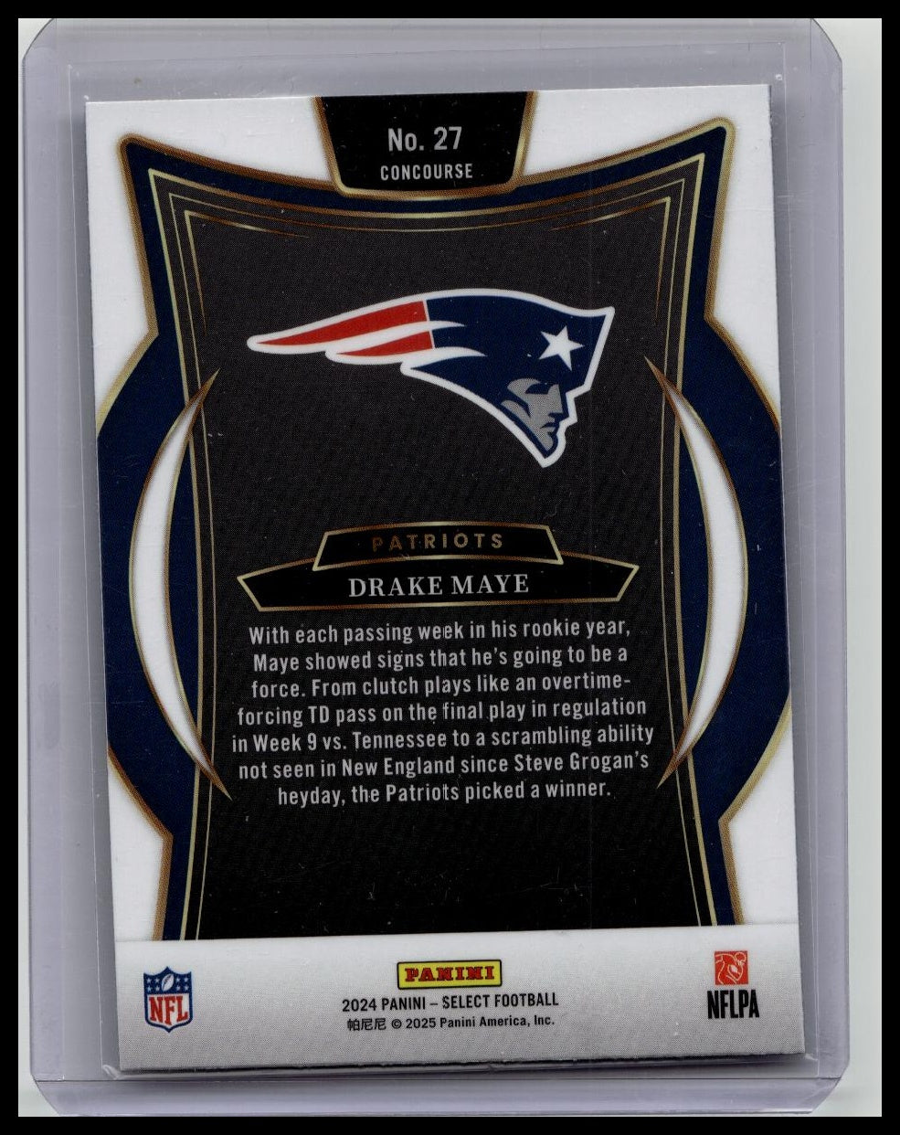 2024 Panini Select - Concourse Drake Maye #27 (RC)