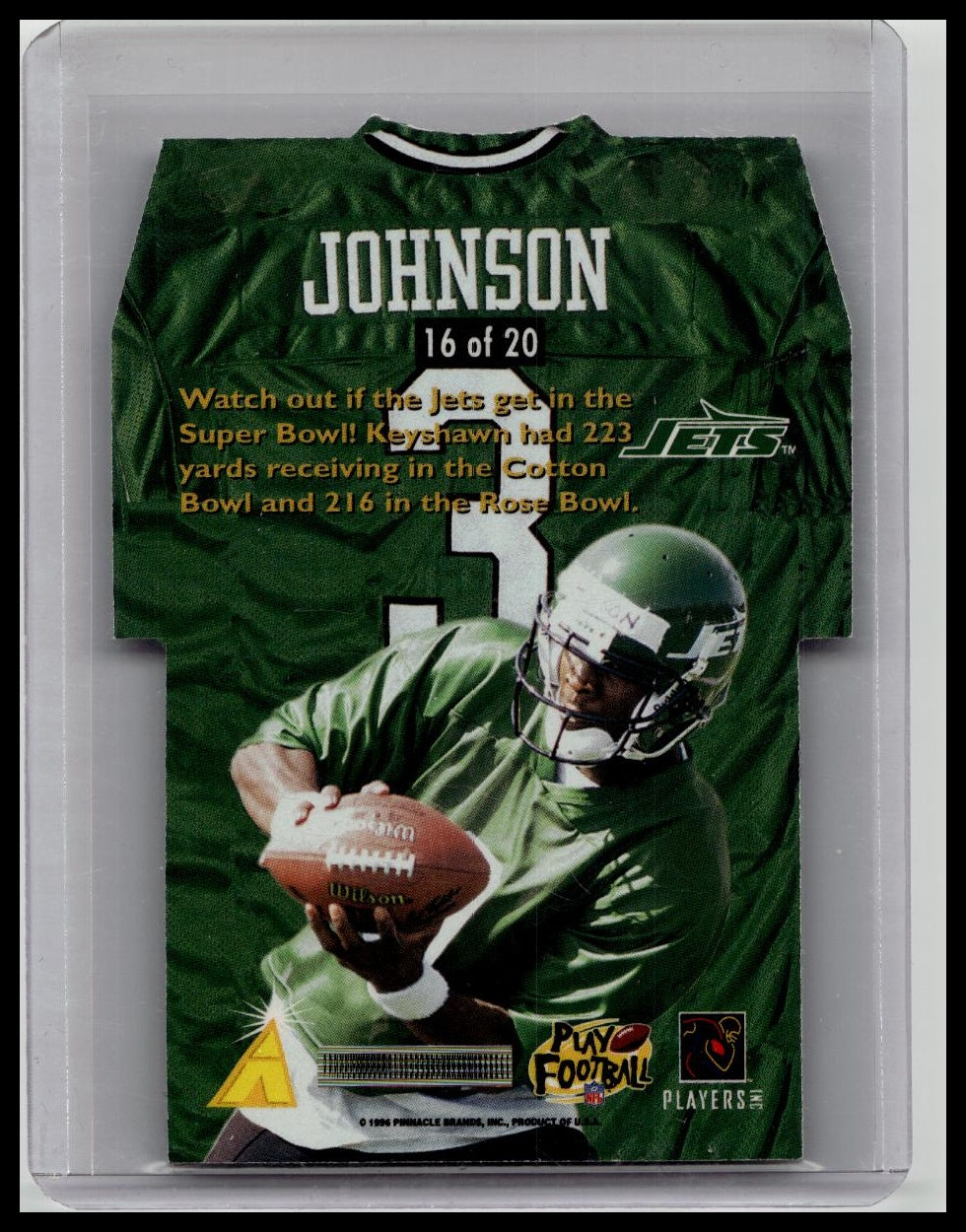 1996 Pinnacle Die Cut Jersey Keyshawn Johnson
