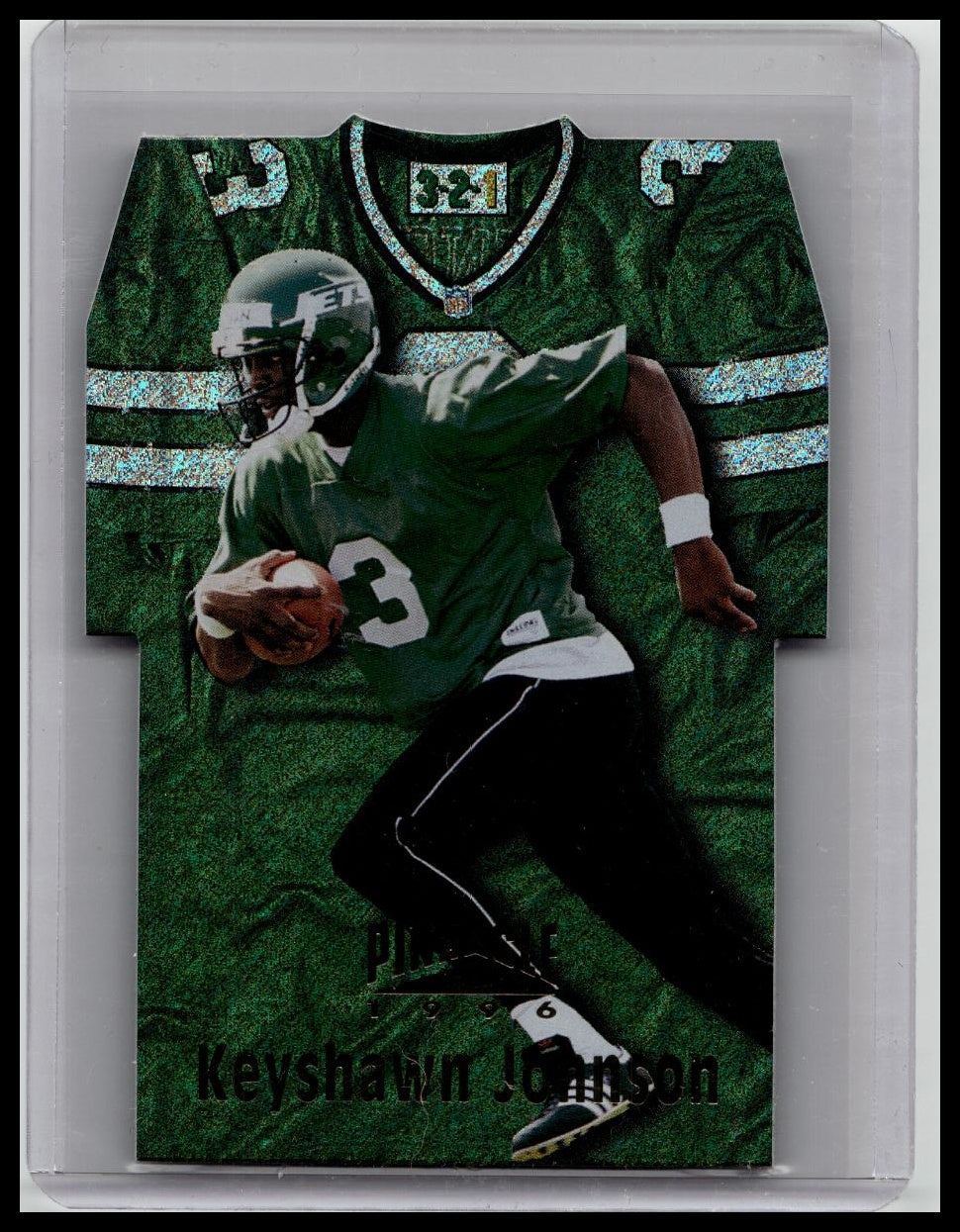 1996 Pinnacle Die Cut Jersey Keyshawn Johnson
