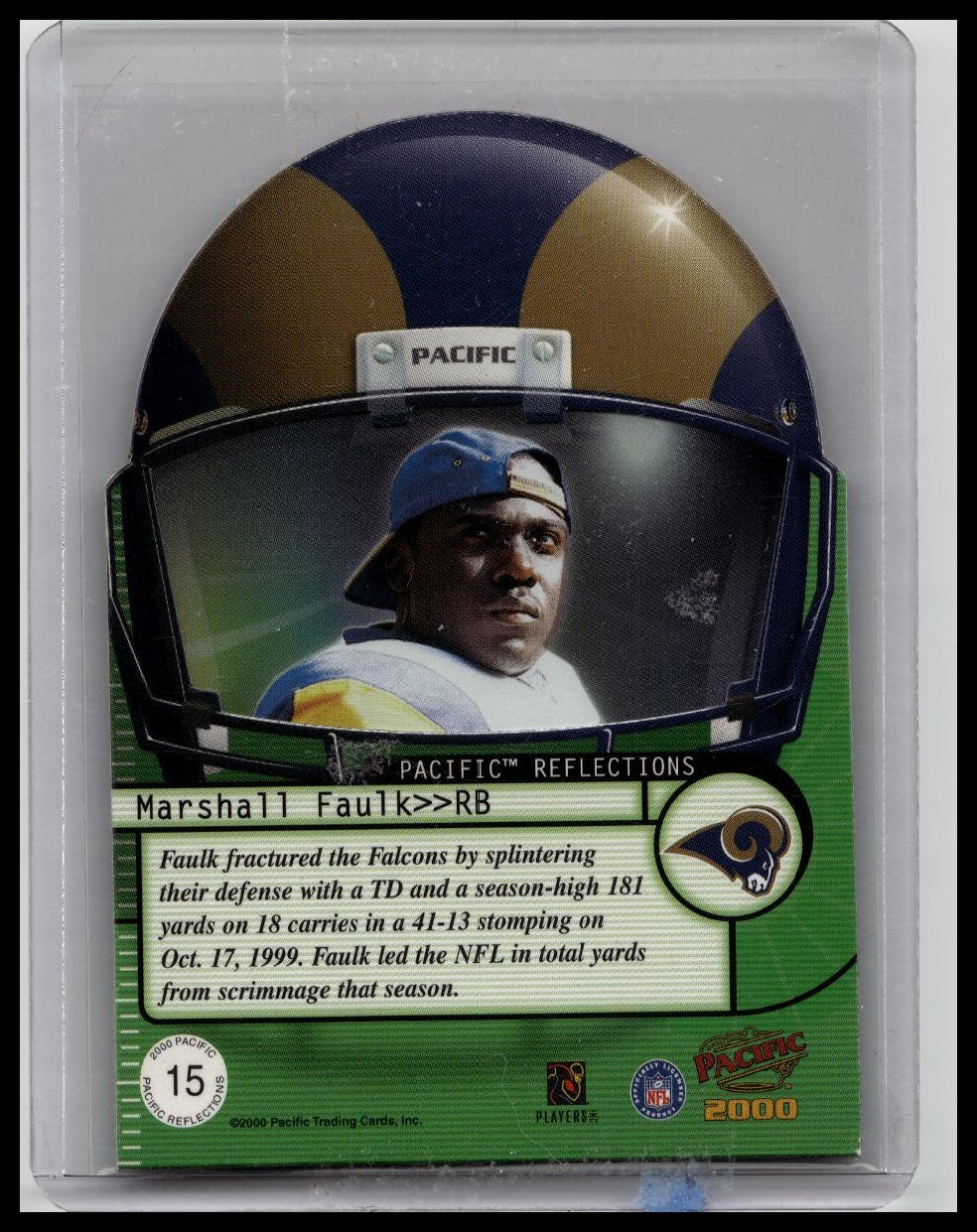 2000 Pacific Marshall Faulk Die Cut