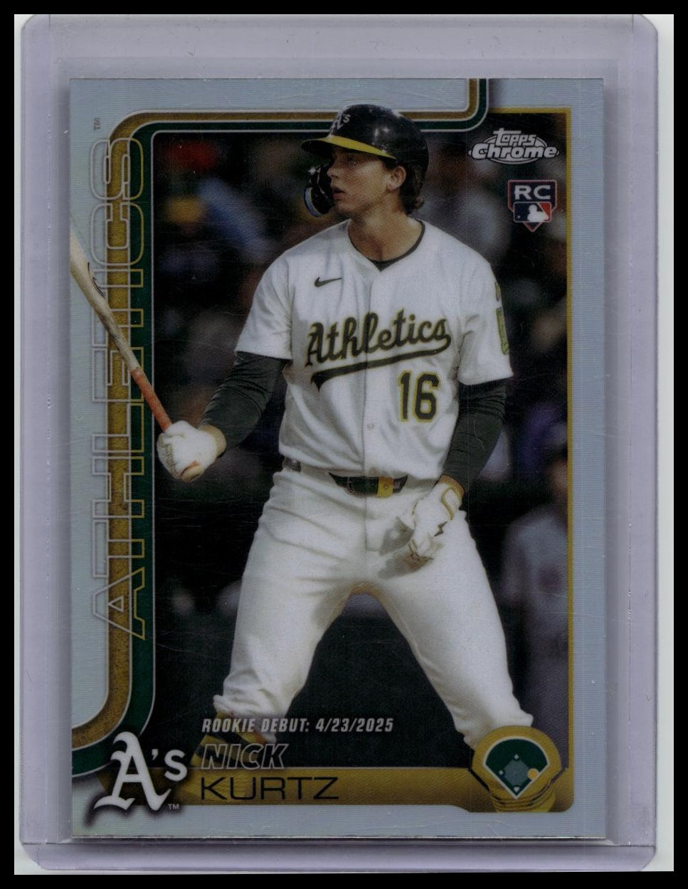 2025 Topps Chrome Update Nick Kurtz Rookie Debut Refractor