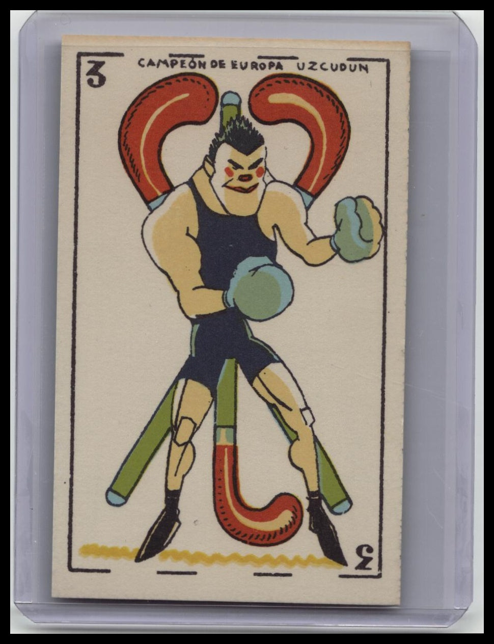1930s Cine Manual Uzcudun Campeón de Europa Spanish Boxing Card Rare