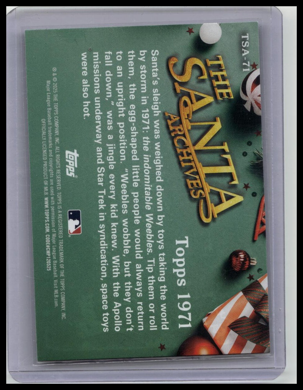 2025 Topps Holiday #TSA-71 Santa Claus The Santa Archives