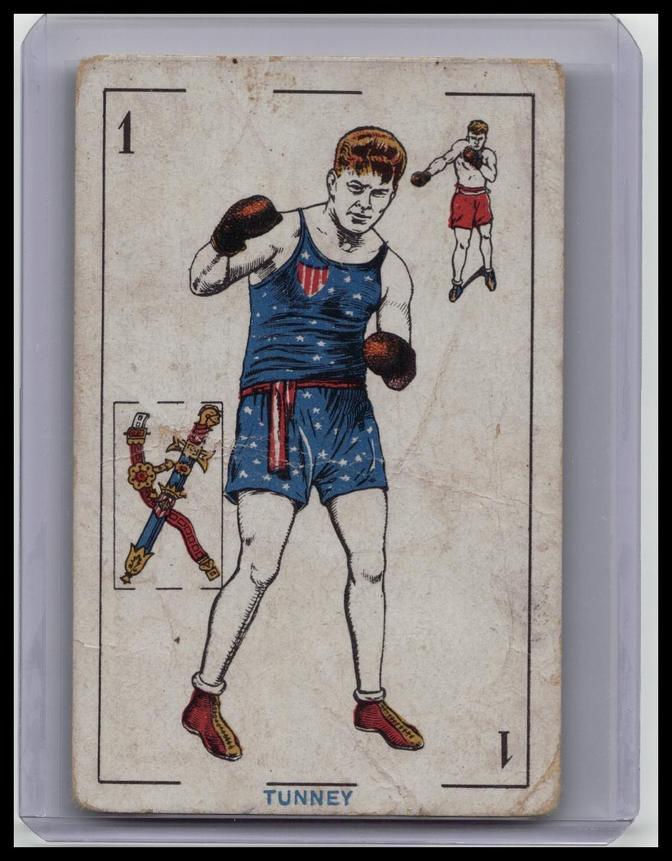 1920s Chocolates Amatller Gene Tunney #37 Spanish Boxing Card Pre-War