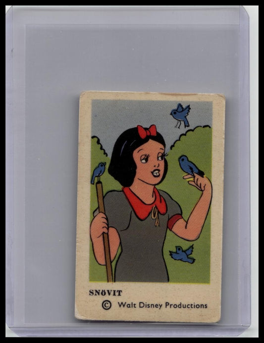 SNÖVIT Walt Disney Productions Swedish Filmis Samlarbild Snow White Blank Back