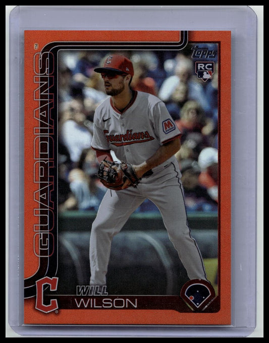 2025 Topps Update Will Wilson Orange Foil RC #'d /25 #US255 Rookie Guardians