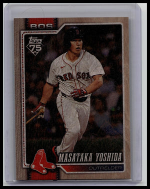 2026 Topps Series 1 Masataka Yoshida Wood Grain Parallel /25 SSP Red Sox