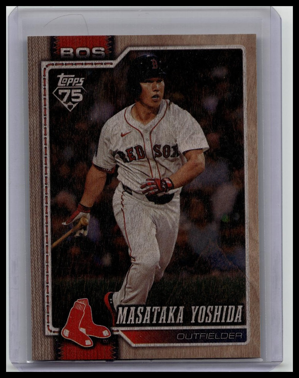 2026 Topps Series 1 Masataka Yoshida Wood Grain Parallel /25 SSP Red Sox