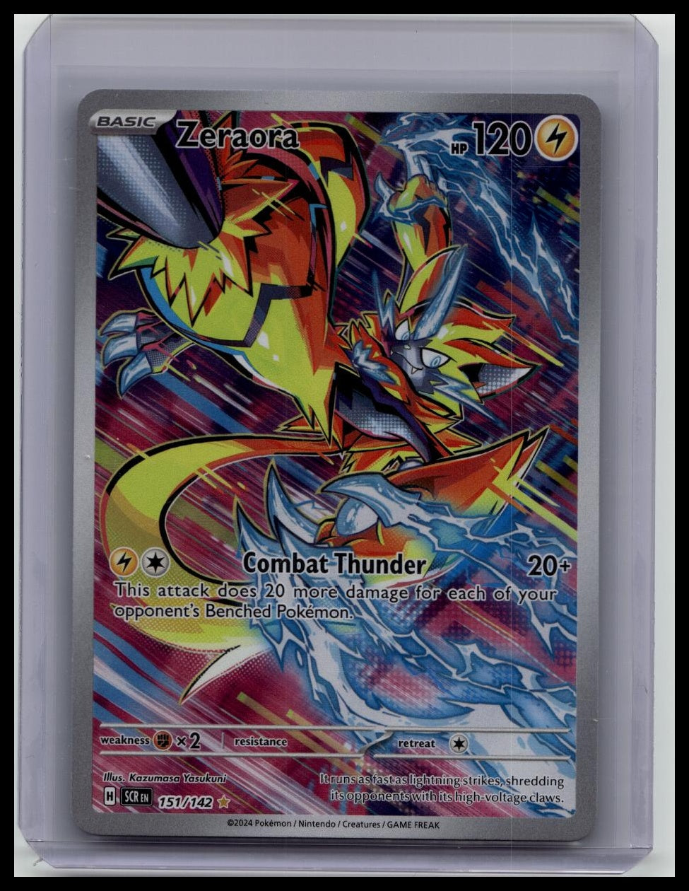 Pokémon Zeraora 151/142 SV08 Stellar Crown Full Art Holo Secret Rare 120 HP