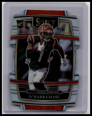 Jamarr Chase 2021 NFL Select Concourse Silver Rookie Prizm Die Cut