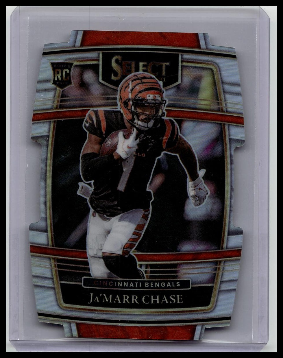 Jamarr Chase 2021 NFL Select Concourse Silver Rookie Prizm Die Cut